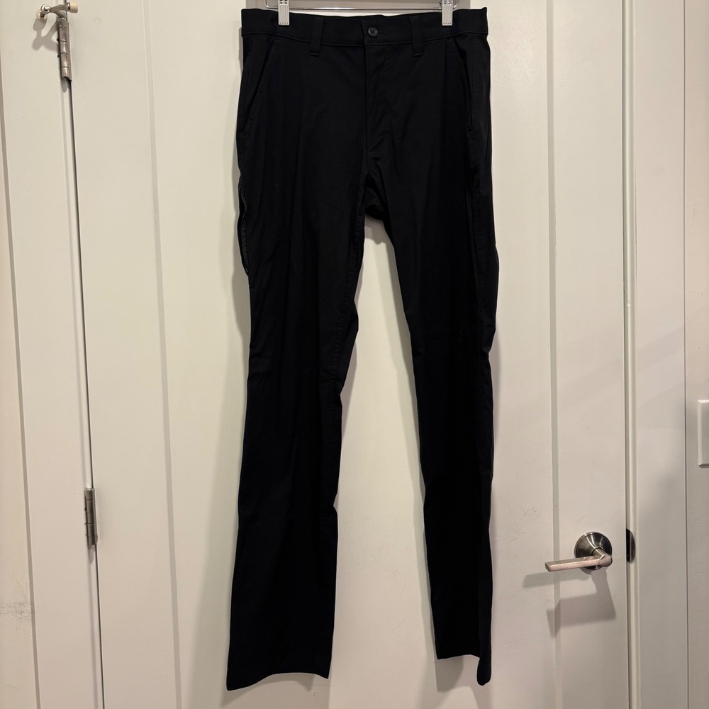 Eddie Bauer Horizon Guide Chino Pants Mens 32x34 Black Straight Leg Stretch